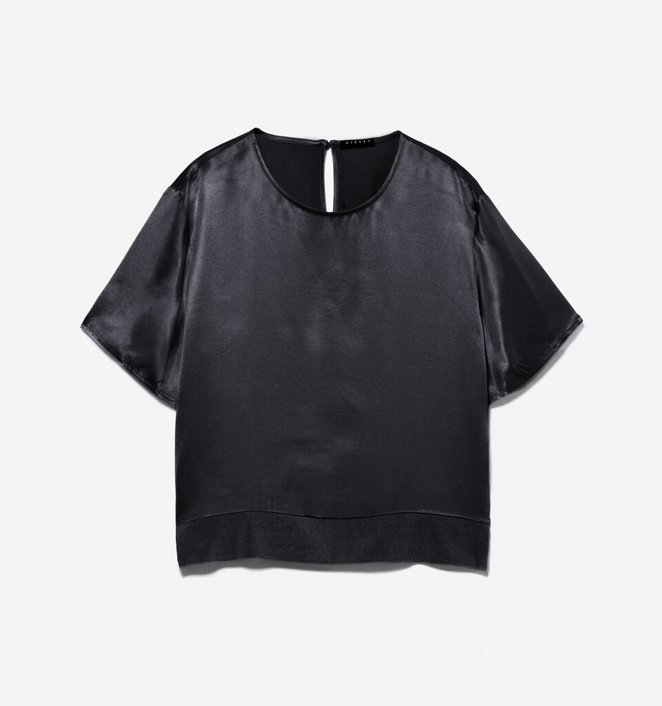 Schwarze Satinbluse - blusen für damen - Schwarz | Sisley image number 6